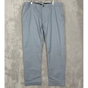 New J.Crew True Temp 365 Chino Pant Mens 36x30 Slim Fit Blue Stretch Preppy Golf